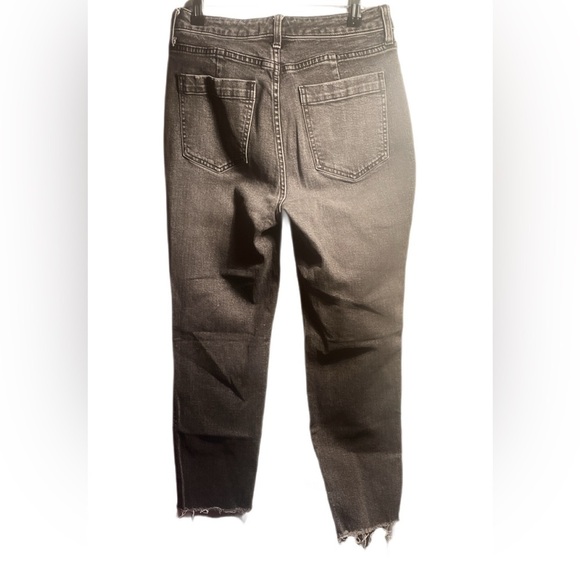 We The Free Curvy black distressed faded 5 pocket denim straight leg jean 28 - Picture 3 of 5